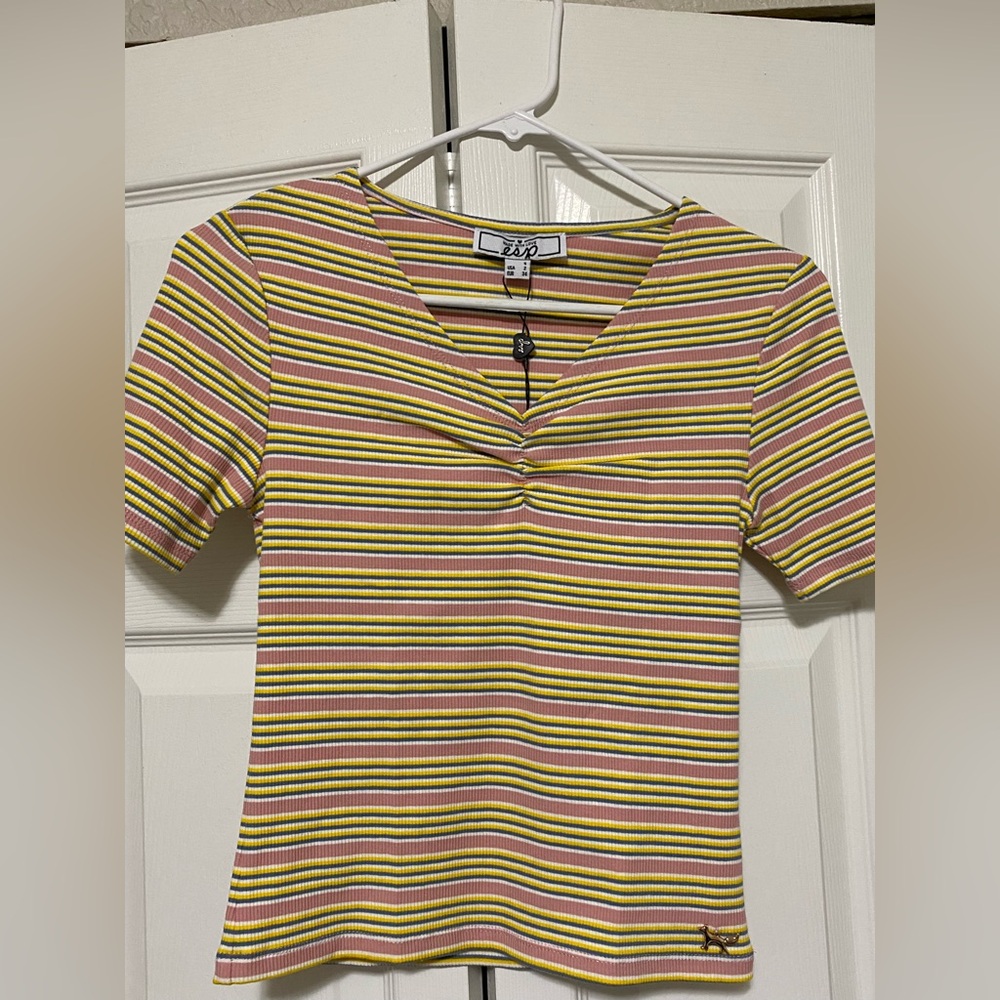 Spring colour striped top

Size small, US size 2
